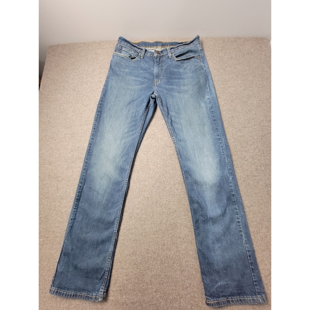 Levi's 514 Men's 34x34 Straight‎ Fit Blue Jeans Medium Wash Denim